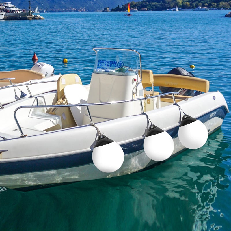 X-Haibei 1 طوف فندر كروي عائم، كرة واقية من الفينيل لحماية الرصيف (أبيض، A38(D14.9*H17.8 بوصة)) - Image 2